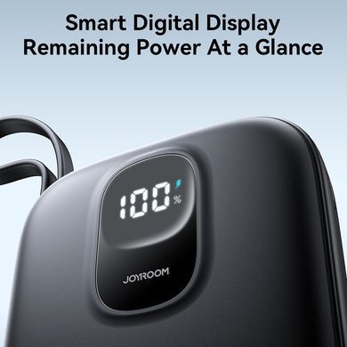 УМБ Joyroom 10000mAh 22,5W PD,QC, USB-A, USB-C In/Out with built-in USB-C cable Black (JR-PBF17) [404914]