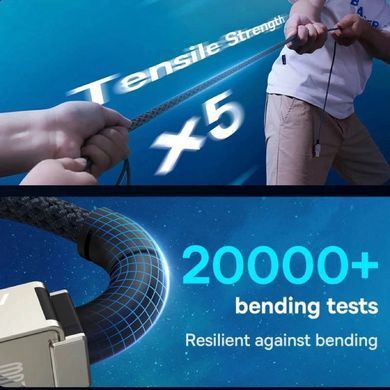 Кабель Baseus Unbreakable Series Fast Charging Data Cable Type-C to iP 20W 2m Cluster Black (P10355803111-01) [802598]
