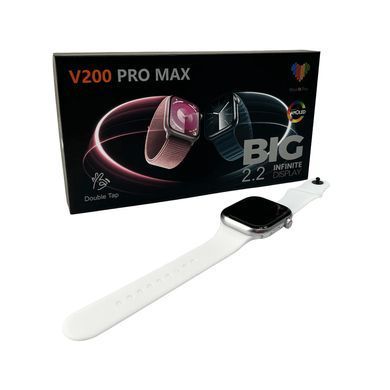 Смарт-годинник BIG V200 Pro Max 44mm. 220 mAh. IP65 Silver (V200PMSilver) [802679]