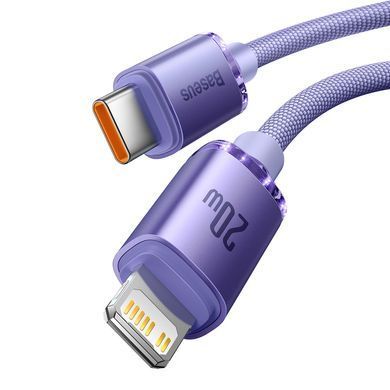 Кабель Baseus Crystal Shine Series Fast Charging Data Cable Type-C to iP 20W 1.2m Purple (CAJY000205) [802540]