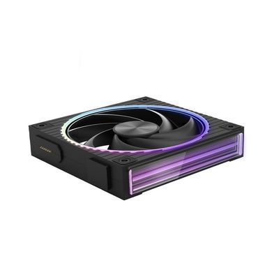 Корпусний вентилятор Zalman ZM-DF120R ARGB, 120мм, 800-2300rpm, 4pin, PWM, 3pin+5VARGB, 34,5dBa, POGO pin, Magnetic, Reversed, чорний (ZM-DF120RBLACK) [113939]