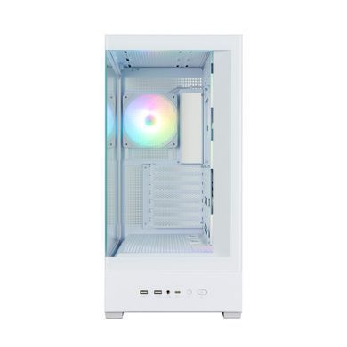 Корпус Zalman P40 DS без БЖ, 2xUSB3.0, 1x Type C, 3x120мм ARGB Reverse, 1x120мм ARGB, VGA 420мм, LCS ready, TG Side/Front Panel, Display, ATX, білий (P40DSWHITE) [111337]