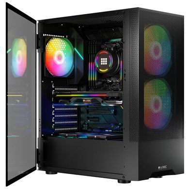 Корпус LogicConcept ARYA MESH+GLASS ARGB fans 2x140mm+1x120mm BLACK без БЖ ATX (AT-ARYA-10-000000-0002) [402942]