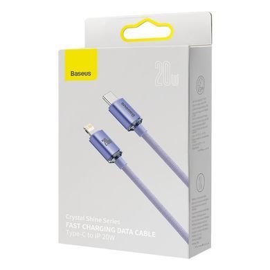 Кабель Baseus Crystal Shine Series Fast Charging Data Cable Type-C to iP 20W 1.2m Purple (CAJY000205) [802540]