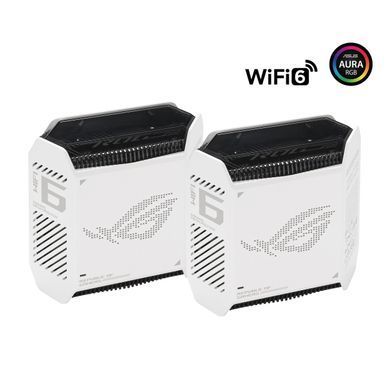 Система WiFi-Mesh ASUS ROG Rapture GT6 AX10000, 3xGE LAN, 1x2.5GE WAN, 1xUSB 3.2, 1мод, білий (90IG07F0-MU9A30) [104584]