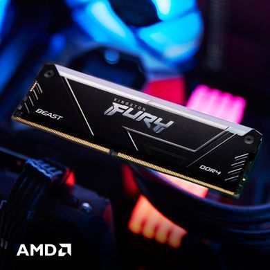 Модуль пам`яті DDR4 8GB/3200 Kingston Fury Beast RGB (KF432C16BB2A/8WP) [614173]