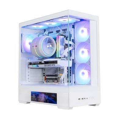Корпус Zalman P40 DS без БЖ, 2xUSB3.0, 1x Type C, 3x120мм ARGB Reverse, 1x120мм ARGB, VGA 420мм, LCS ready, TG Side/Front Panel, Display, ATX, білий (P40DSWHITE) [111337]