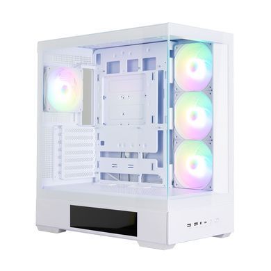 Корпус Zalman P40 DS без БЖ, 2xUSB3.0, 1x Type C, 3x120мм ARGB Reverse, 1x120мм ARGB, VGA 420мм, LCS ready, TG Side/Front Panel, Display, ATX, білий (P40DSWHITE) [111337]