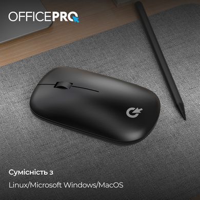 Миша бездротова OfficePro Silent Click Wireless Black (M225B) [615515]