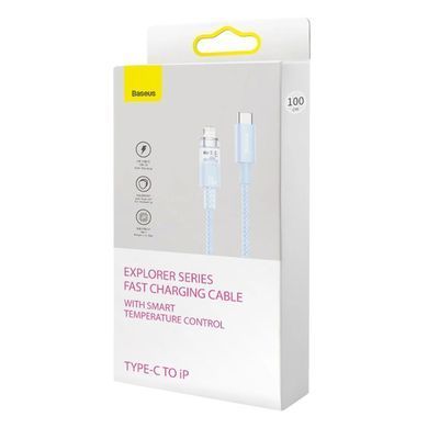 Кабель Baseus Explorer Series Fast Charging Cable with Smart Temperature Control Type-C to iP 20W 1m Blue (CATS010203) [802548]