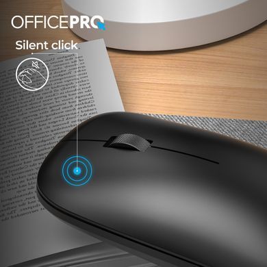 Миша бездротова OfficePro Silent Click Wireless Black (M225B) [615515]