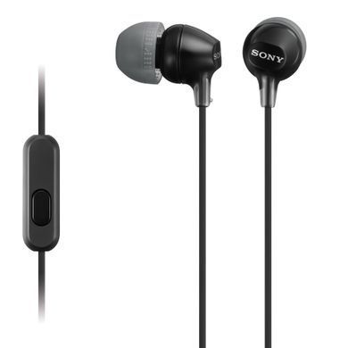 Навушники In-ear Sony MDR-EX15AP 3.5 mini-jack, Mic, Чорний (MDREX15APB.CE7) [107280]