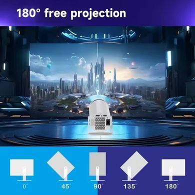 Проектор H96 MAX K6 LED LCD FullHD 150AL 16:9 H713 1G/8G Android 11.0 HDMI WiFi BT білий (H96MAX_K6) [403353]