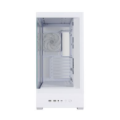 Корпус Zalman P40 DS без БЖ, 2xUSB3.0, 1x Type C, 3x120мм ARGB Reverse, 1x120мм ARGB, VGA 420мм, LCS ready, TG Side/Front Panel, Display, ATX, білий (P40DSWHITE) [111337]