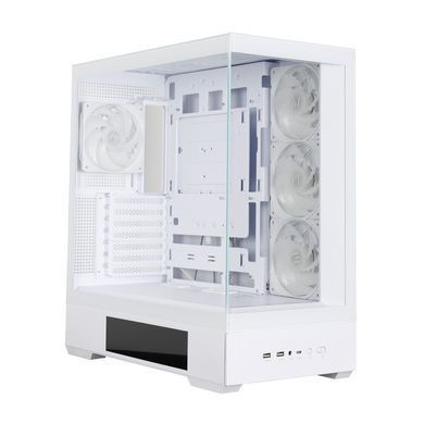 Корпус Zalman P40 DS без БЖ, 2xUSB3.0, 1x Type C, 3x120мм ARGB Reverse, 1x120мм ARGB, VGA 420мм, LCS ready, TG Side/Front Panel, Display, ATX, білий (P40DSWHITE) [111337]