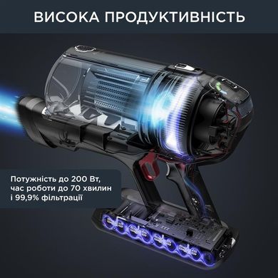 Пилосос Rowenta безпровідний X-Force Flex 14.60 Auto Animal, 48Вт, конт пил -0.9л, автон. робота до 70хв, НЕРА, чорно-сірий (RH9958WA) [102364]