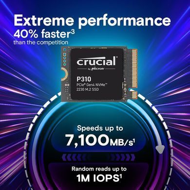Твердотільний запам&rsquo;ятовувальний пристрій накопичувач (SSD) G4 M.2 NVME 1TB 2230 P310 CRUCIAL (CT1000P310SSD2) [503832]