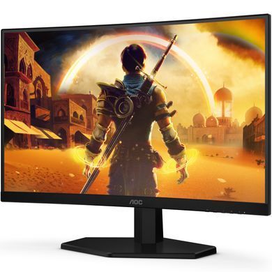 Монітор TFT 23.6" AOC, VA, 180Гц, вигнутий, 2хHDMI, DP, колонки, чорно-червоний (C24G42E) [402476]