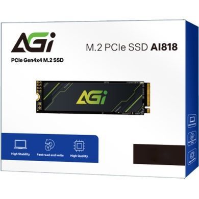 SSD 2Tb AGI AI818 M.2 2280 PCIe Gen 4x4 NVMe 1.4 QLC, Retail (AGI2T0G43AI818-CB) [404726]