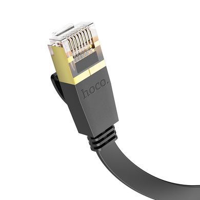 Мережевий кабель HOCO US07 General pure copper flat network cable(L=5M) Black (6931474780706) [803290]