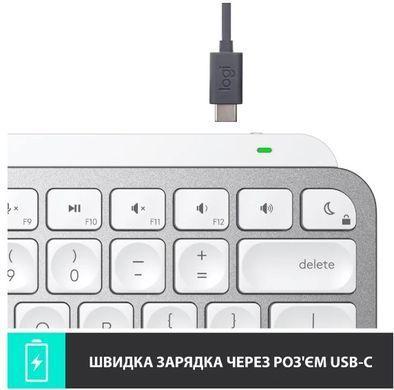 Клавіатура Logitech MX Keys Mini For Mac Wireless Illuminated Pale Grey (920-010526) [201792]