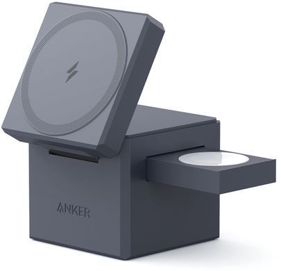 Бездротовий зарядний пристрій Anker MagGo Wireless Charging Station 15W 3-in-1 Cube Black (Y1811G11) [613955]