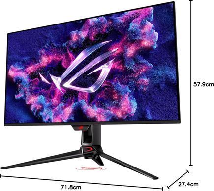 Монітор Asus 31.5" ROG Swift PG32UCDMZ 2xHDMI, DP, USB-C, 3xUSB, QD-OLED, 3840x2160, 240Hz, 0.03ms, DCI-P3 99%, AdaptiveSync, HAS, HDR400 (90LM09T0-B01371) [112805]