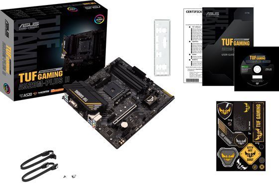 Материнcька плата ASUS TUF GAMING A520M-PLUS II sAM4 A520 4xDDR4 HDMI DP D-Sub mATX (90MB17G0-M0EAY0) [109100]