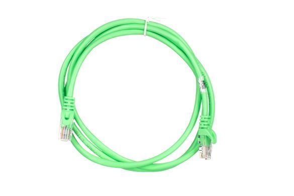 Патч-корд 2E САТ 5e, UTP, 1.50м, 26AWG, RJ45, 7/0.16, CCA, PVC, зелений (2E-PC5ECA-150GRN) [109857]