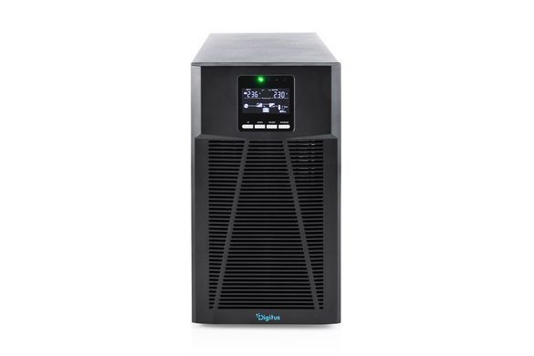 Джерело безперебійного живлення DIGITUS 3000VA/3000W, Tower, LCD, RJ45, RS232, USB, 8xC13+1xC19 (DN-170132) [114547]