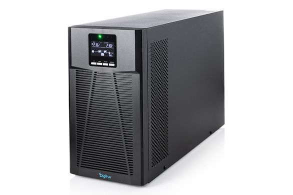 Джерело безперебійного живлення DIGITUS 3000VA/3000W, Tower, LCD, RJ45, RS232, USB, 8xC13+1xC19 (DN-170132) [114547]
