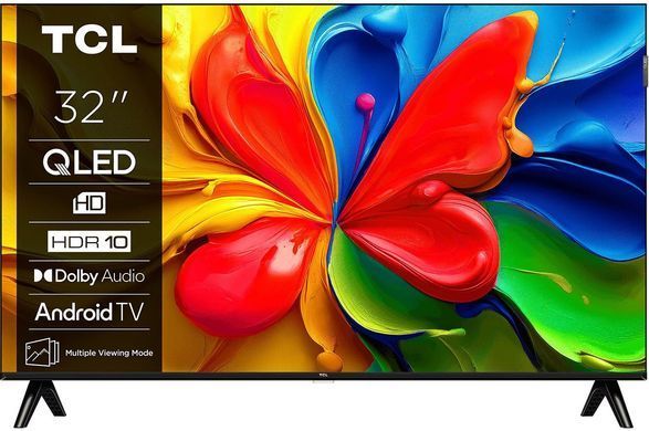 Телевізор 32" TCL QLED HD 60Hz Smart Android TV Black (32S4K) [113476]