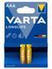 Батарейка Varta Longlife лужна AAA блістер, 2 шт (04103101412) [113350], фото 2