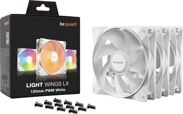 Вентилятор be quiet! Light Wings LX 120mm PWM 3-Pack White (BL122) [620198]