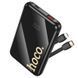 Зовнішній акумулятор HOCO Q37 Graceful 22.5W+PD20W power bank with two cables(10000mAh) Black (6942007644914) [806621], фото 1