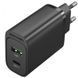 Мережевий зарядний пристрій Vention USB Type A + QC3.0 USB-C + QC4.0 (38W), Black (FBIB0-EU) [618166], фото 1