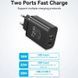 Мережевий зарядний пристрій Vention USB Type A + QC3.0 USB-C + QC4.0 (38W), Black (FBIB0-EU) [618166], фото 3