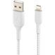 Кабель USB-A > Lightning заряджання/синхронізації Belkin 1м, 12Вт, плетений, білий (CAA002BT1MWH) [108661], фото 3