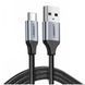 Кабель UGREEN US288 USB-A 2.0 to USB-C Cable Nickel Plating Aluminum Braid 2m (Black) (UGR-60128) [804367], фото 3