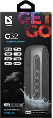 Портативна колонка Defender G32 20Вт, Black (65232) [201557]