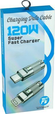 Кабель PowerPlant USB Type-C - USB Type-C (M/M) PD 120W, 3 м, Orange (CA913923) [604362]
