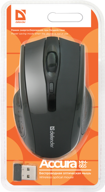 Миша Defender Accura MM-665 Wireless Black (52665) [202932]