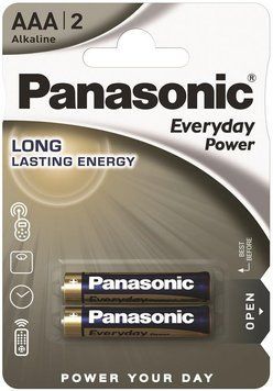 Батарейка Panasonic EVERYDAY POWER лужна AAА блістер, 2 шт. (LR03REE/2BR) [113324]