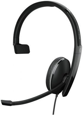Гарнітура комп'ютерна моно On-Ear EPOS ADAPT 135T USB II, 3.5мм/USB, односпрямований, сертифікат Microsoft Teams, 1.8м, Чорний (1000900) [107181]