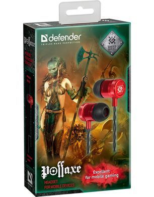 Гарнітура Defender Pollaxe, 3,5мм, Black-Red (64453) [401798]