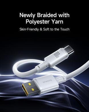Кабель Baseus New Braided Fast Charging Cable USB-A to USB-C 100W/7.5W 1m Cosmic Black (E0426W01) [806501]