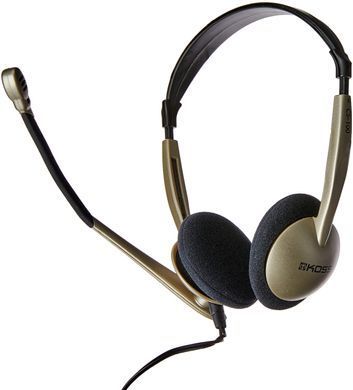 Гарнітура комп'ютерна стерео On-ear Koss CS100i 3.5 mini-jack, Uni Mic, 2.4м, Бежевий (197138.101) [107338]