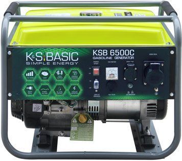 Генератор бензиновий Konner&Sohnen Basic KSB 6500C, 230В, 5.5кВт, ручний стартер, 66.6кг (KSB6500C) [105940]