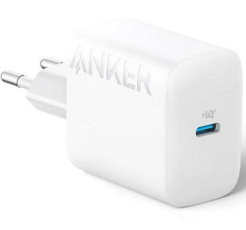 Мережевий зарядний пристрій Anker PowerPort 312 White, 20 W USB Type-C + кабель USB Type-C (B2347G21) [603270]