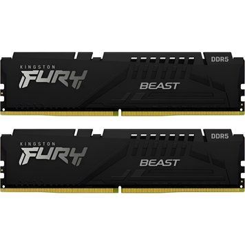 Модуль пам`яті DDR5 2x16GB/6000 Kingston Fury Beast Black (KF560C36BBE2K2-32) [607540]